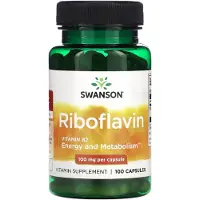 Swanson Health - Riboflavine Vitamine B2, 100 mg - 100 capsules