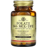 Solgar - Foliumzuur (Metafolin), 400 mcg (100 tabletten)