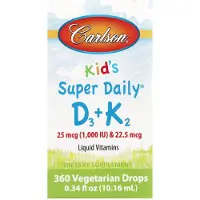 Carlson Labs - Super Dagelijkse D3 + K2 voor Kinderen - 10 ml