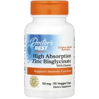 Doctors Best - Hoog Absorbeerbaar Zinkbisglycinaat, 50 mg - 90 capsules