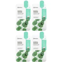 Mediheal Best Korean Sheet Mask - Madecassoside Essential Face Mask 4 Sheets For Sensitive Blemish Prone All Skin Types Hydrating Moisturizing Calming