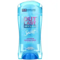 Secret , Outlast, 48 Uur Heldere Gel Deodorant, Beschermende Poeder, 2,6 oz (73 g)