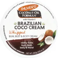 Palmer's - Coconut Oil Formula Brazilian Coco Crème met Vitamine E - luchtige Crème voor Billen, Borsten & Lichaam, Helpt bij Huidversteviging en Versteviging - 250g