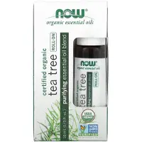 Now Essentiële Olie, Tea Tree Roll-On, Biologisch, Purifying Blend, 10-mL
