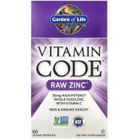 Garden of life , Vitamin Code, RAW Zink, 60 plantaardige capsules