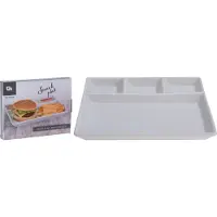 Excellent houseware Gourment Bord Porselein 24,5x19xcm Wit wit Porselein