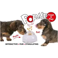 Flamingo Popup Toy - Honden Speelgoed - Wit - Snack Dispenser