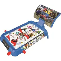 Super Mario Mario Kart elektronische tafelflipperkast met geweldig ontwerp, geluiden, verlichting en digitale scores tot play alone of challenge uw friends.