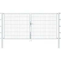 Alberts Deur met dubbel hek Flexo 300 cm breedte (150 cm + 150 cm), in verschillende hoogten