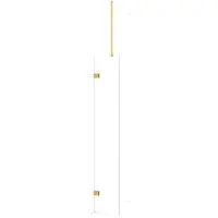 Maxaro Diamond Inloopdouche 30cm Goud Helder Glas Vaste Wand | Inloopdouche | Glazen Wand Inloopdouche | Inloopdouche Zonder Deur