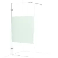 Maxaro Diamond Inloopdouche | 90 cm Rvs Helder met matte strook Vaste wand