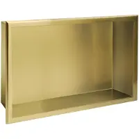REA Bathroom Shelf 30x45 Gold Brush