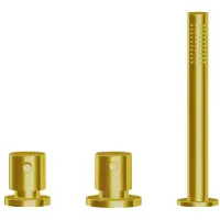 Xenz Duero - 3 gats badrandcombinatie thermostatisch goud geborsteld v1