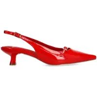 Manfield Rode lak slingbacks | Maat 38