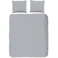 Good Morning dekbedovertrek Uni - Zilver - Flanel - 240x220