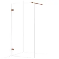 Maxaro Diamond Inloopdouche 90cm Koper Helder Glas Vaste Wand | Inloopdouche | Inloopdouche Kopen | Inloopdouche Op Maat