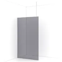 Maxaro Diamond Inloopdouche 110cm - Rookglas & Chroom Vaste Wand | Inloopdouche | Inloopdouche glaswand | Inloopdouche maken | Inloopdouche ideeën