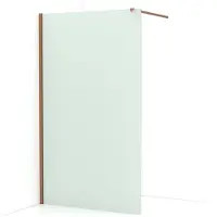 Maxaro Diamond Inloopdouche 120cm Koper Matglas Vaste Wand | Inloopdouche | Inloopdouche glaswand | Inloopdouche maken | Inloopdouche ideeën