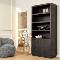 Starfurn Boekenkast Brussel Black | 90 cm (Bruin, 90x200x45cm)