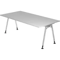 Hjh OFFICE PRO ATOS 2E S - Grijs 200 x 100 Tafelhoogte I In hoogte verstelbaar