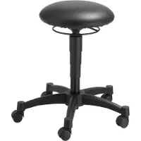 Topstar Draaikruk | met wielen | kunstleer kussen zwart | zithoogteverstelling 420-550 mm | 1 stuk - BAL10D10H BAL10D10H