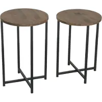 Skye Decor Bijzettafel Neta set van 2 | hout bruin 35x55x35 cm bijzettafels | NADUVI
