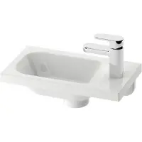 Ravak Wasbak Chrome, gietmarmer, wit, 400 x 100 x 120 mm, modelnummer XJGP1100000