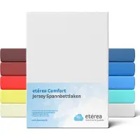 Eterea Cosmesi Naturale etérea Jersey Hoeslaken 180x200 - 200x200 cm Oekotex Made in Green - 100% katoen - Wit