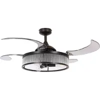 Beacon Zwarte plafondventilator Fanway Corbelle Ø 122cm
