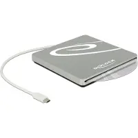 DeLOCK behuizing voor 5,25'' Slot-in Slim SATA drives (9,5mm & 12,7mm) - USB3.0 (USB-C) / zilver