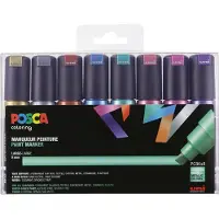 Uni-Ball Marqueur peinture POSCA PC-8K, étui de 8 pièces