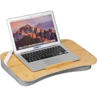 Relaxdays Laptop kussen, Notebookstandaard, Bruin