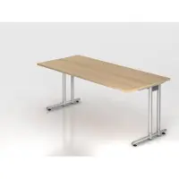 Hjh OFFICE PRO NANO 19 S - 180 x 80 Eiken/Zilver