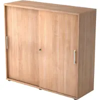 Hjh OFFICE PRO BETA 1753S - Walnoot Hoogte van de map | 3 OH Schuifwandkast Rail handvat (kunststof)