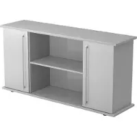 Hjh OFFICE PRO KAPA SB | Dressoir | met deuren - Grijs Sideboard Rail handvat (kunststof)