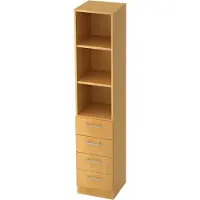 Hjh OFFICE PRO SIGNA G 7600 RE - Grijs Hoogte van de map | 5 OH Kast met 4 lades Rail handvat (kunststof)