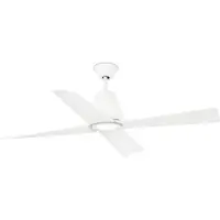 Faro Plafondventilator Typhoon L LED lamp IP44 wit M, wit / opaal, Kunststof, Modern