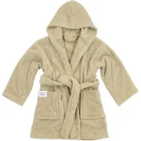 Meyco badstof badjas Basic Sand Bruin Jongens/Meisjes Katoen Capuchon Effen - maat 86/92