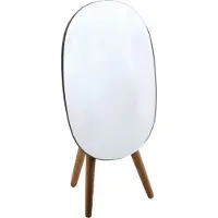 Spirella Houten Make Up Spiegel – Opvouwbare Spiegel voor Badkamer of Slaapkamer – 14 x 2,8 x 19 cm