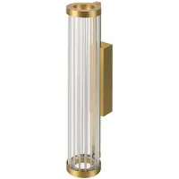 SLV LED-wandlamp Quimera, dimbaar, messing / goud, Woon-/ Eetkamer, Aluminium, LED wandlamp