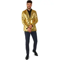 Opposuits Colbert pailletten goud Suitmeister | Maat S |