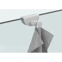 FortiFura Galeria handdoekhaak voor glaswand - geschikt voor 8mm glas - mat wit SW1152340