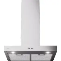 Etna AB260RVS - Blokmodel Schouwkap - RVS - Energielabel A - 3 Afzuigstanden - LED spots - Afvoer naar buiten of recirculatie - Druktoetsen