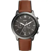 Fossil Analoog horloge bruin / basaltgrijs