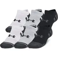 Under Armour Performance Tech No Show Sportsokken 6-Pack Wit Grijs Zwart