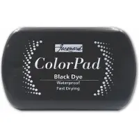 Jacquard stempelkussen Black Dye premium inkt voor knutselen en hobby.
