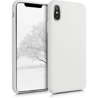 Kwmobile telefoonhoesje geschikt voor Apple iPhone XS - Hoesje met siliconen coating - Smartphone case in wit