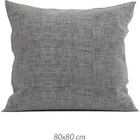 Zohome Lino Kussensloop - Antraciet - 80x80cm - Antraciet