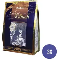 Henne 3x600 gr Lakse kronch 76% zalmsnacks pockets hondensnack