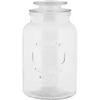 Clayre & Eef Voorraadpot Deksel Ø 12x21 cm Transparant Glas
